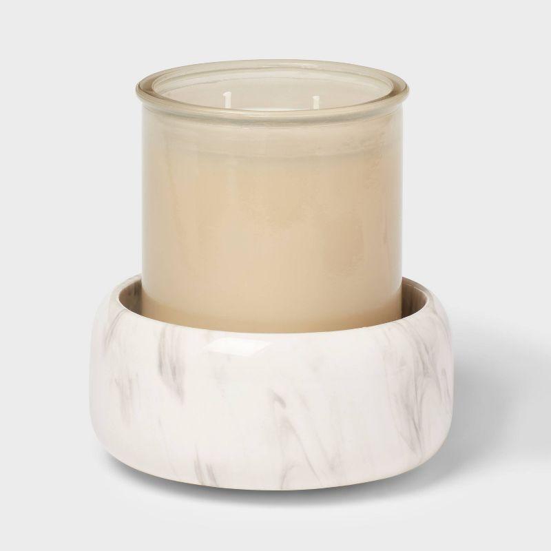 2 in 1 Stone Wax Warmer and Candle Warmer - Threshold™: Electric Tabletop Plugin, Ceramic Finish