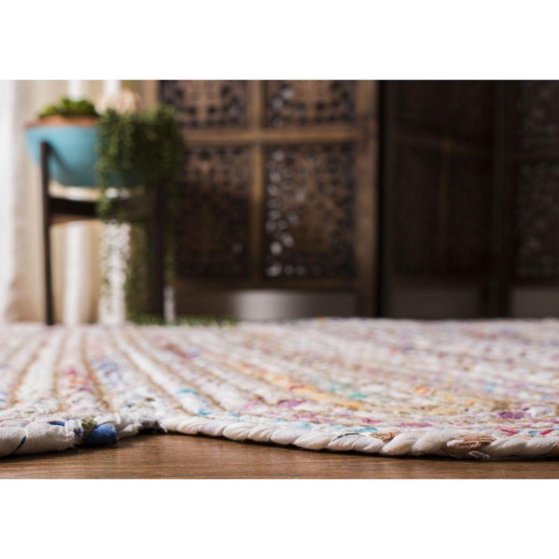 Cape Cod CAP208 Woven Indoor Area Rug - Ivory/Multi - 6'x6' - Safavieh