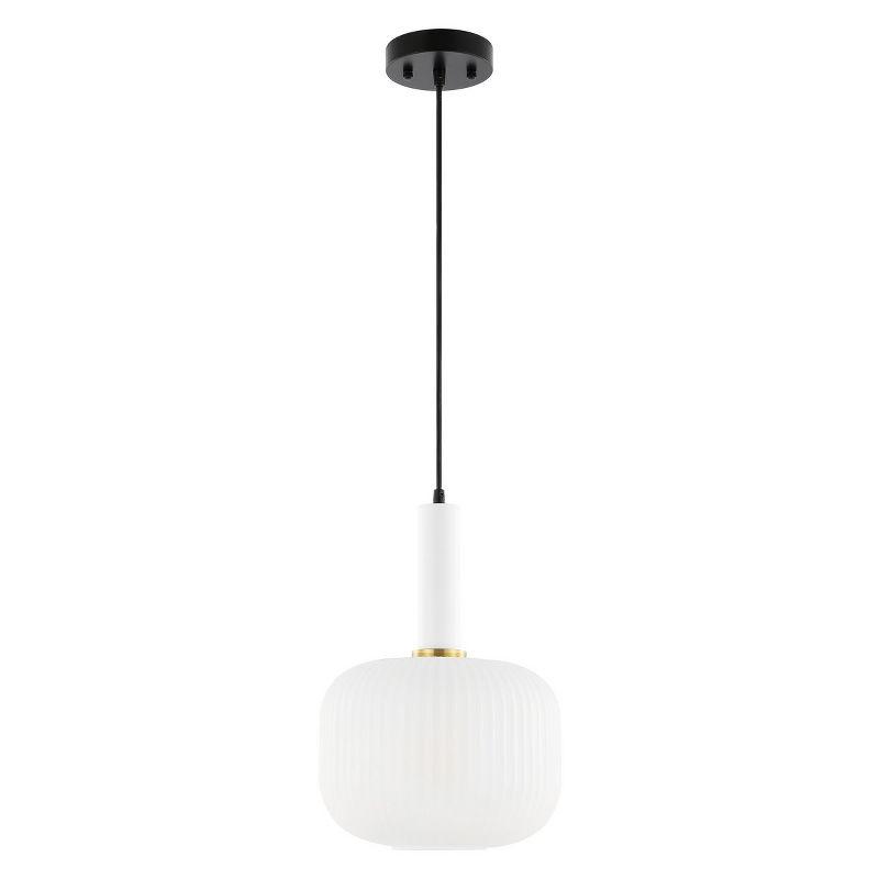 Naois Sleek White Glass LED Pendant Light