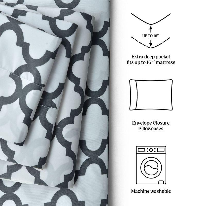Lux Decor Collection Twin XL Bed Sheets - Premier 1800 Microfiber Deep Pocket Easy Care Sheets Set - White