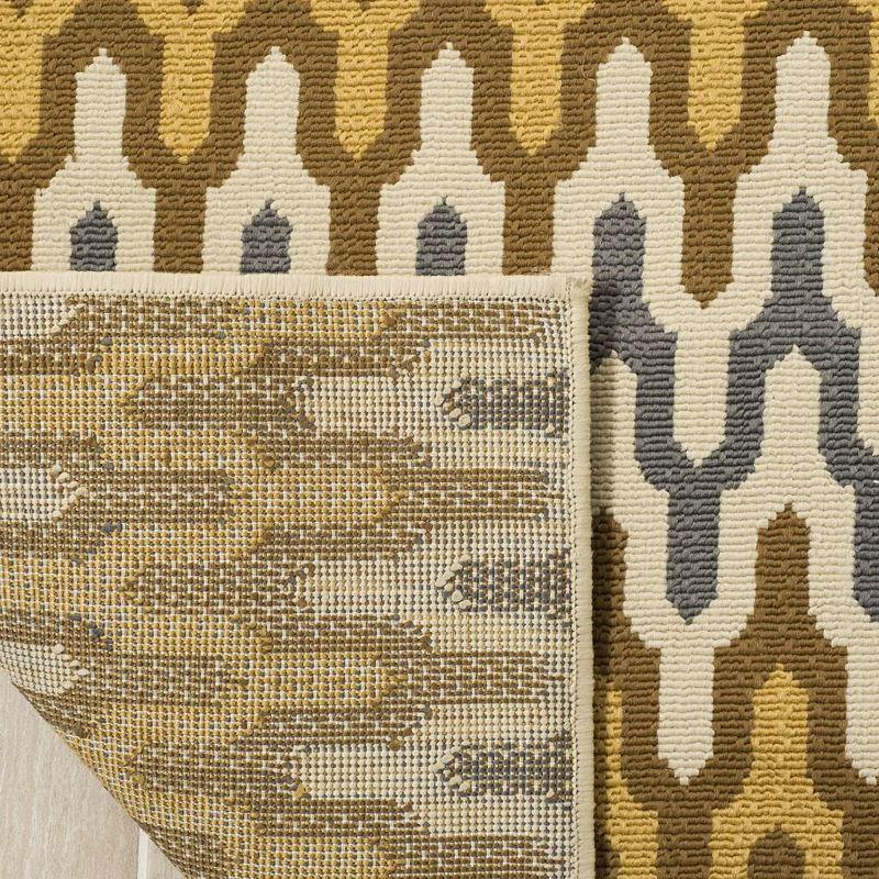 Hampton HAM518 Indoor/Outdoor Machine Made Area Rug - 8'x11' - Camel/Brown - Safavieh