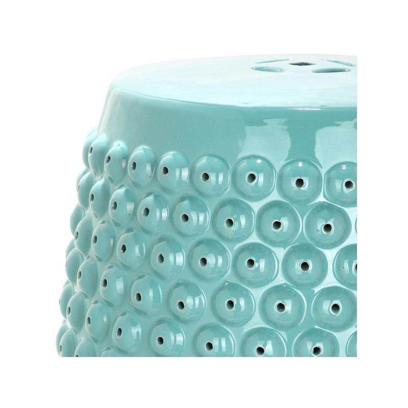 Stella Nailhead Garden Stool - Indoor/Outdoor - ACS4530 - Blue - Safavieh
