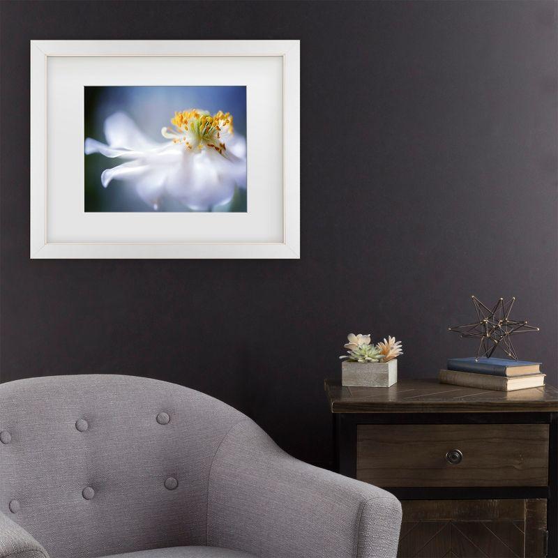 White Framed Floral Canvas Print for Nursery and Kids Room