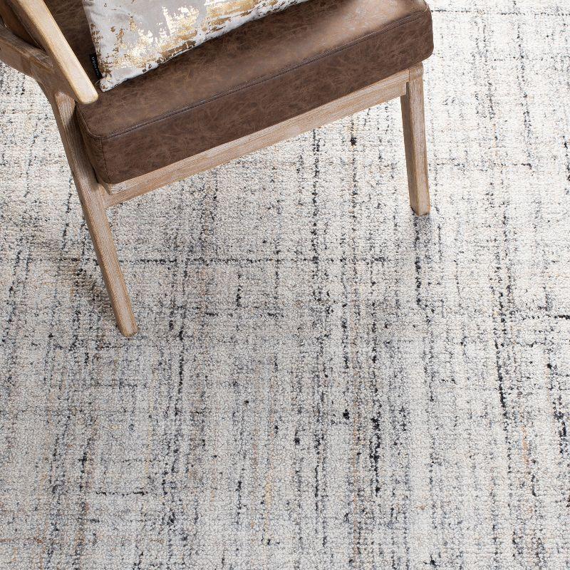 Abstract ABT141 Handmade Indoor Area Rug - Camel/Black - 8'x8' - Safavieh