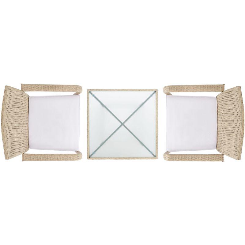 Laban Bistro Set - Outdoor - PAT7718 - Beige/White - Safavieh