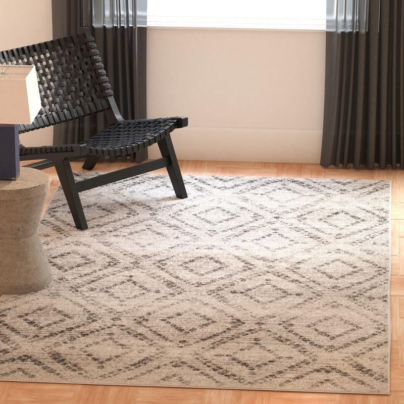 Adirondack ADR131 Non-Shedding Power Loomed Indoor Area Rug - Light Grey/Grey - 6'x9' - Safavieh