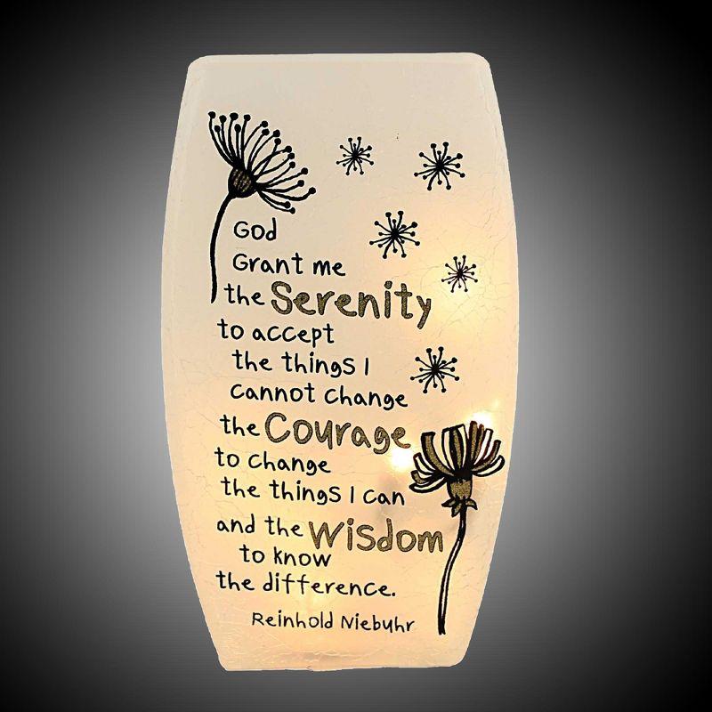 Stony Creek 8.0" Serenity Pre-Lit Med Vase Prayer Church Sobriety  -  Novelty Sculpture Lights