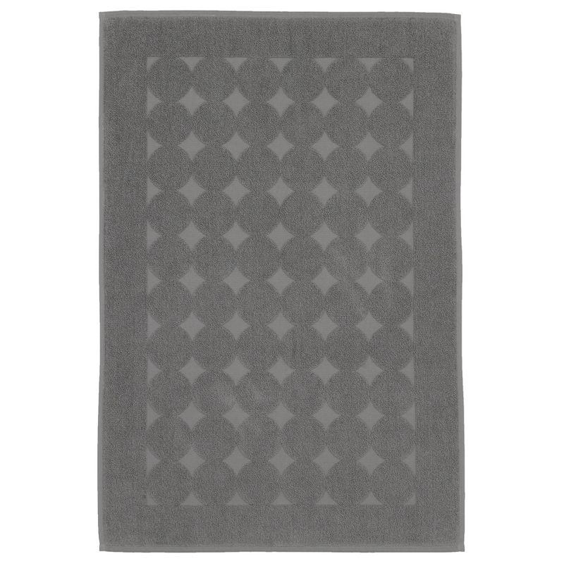Sinemis Terry Bath Rug Dark Gray - Linum Home Textiles: Woven, Machine Washable, Low Pile