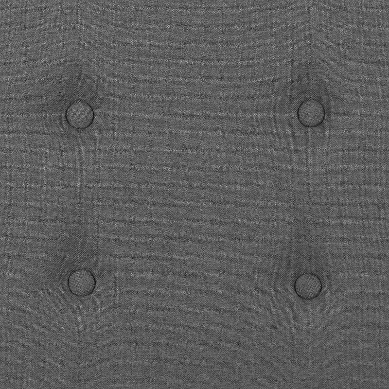 Flash Furniture Bristol Metal Tufted Upholstered King Size Headboard in Dark Gray Fabric