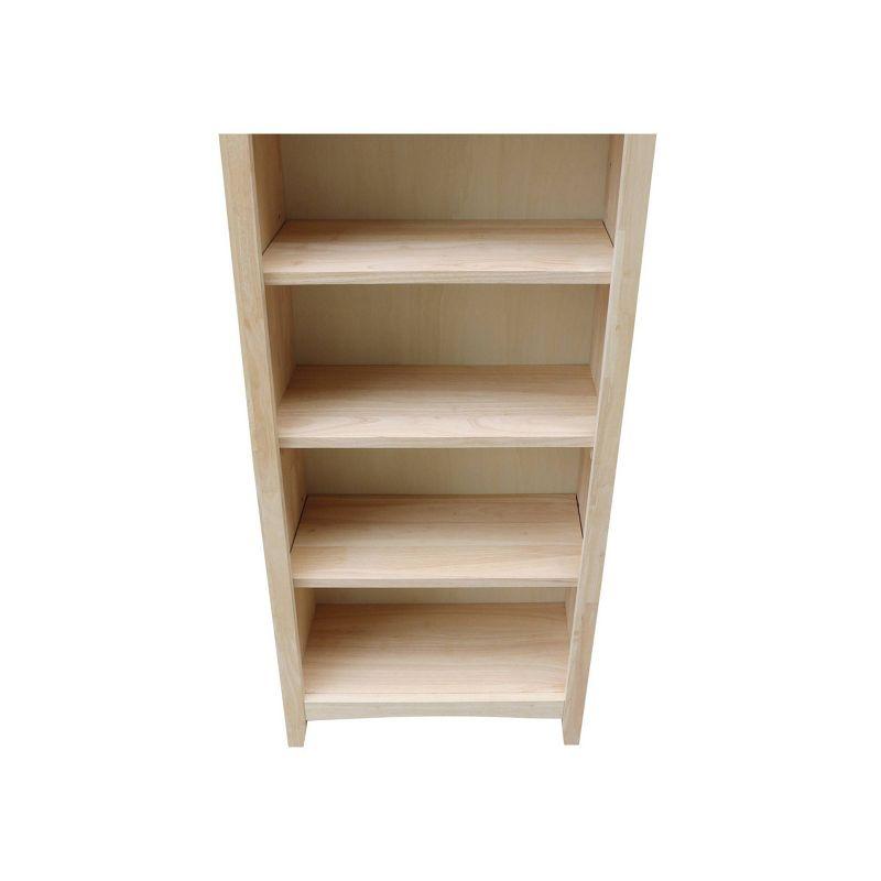 Shaker Bookcase Unfinished Brown - International Concepts