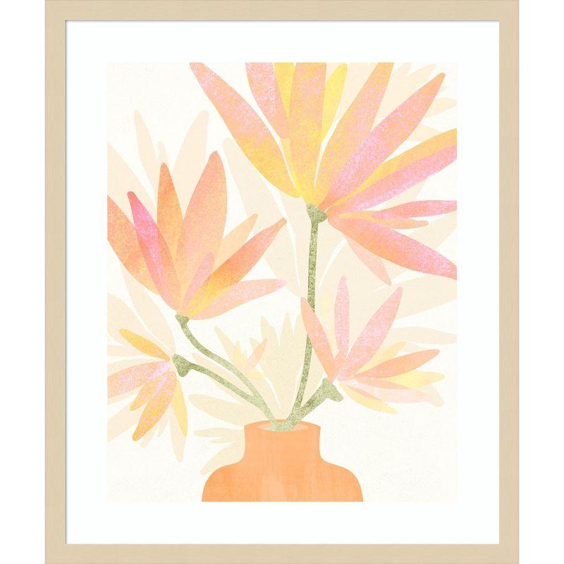 Kristian Gallagher Abstract Floral Print in Natural Wood Frame, 21 x 25 Inches