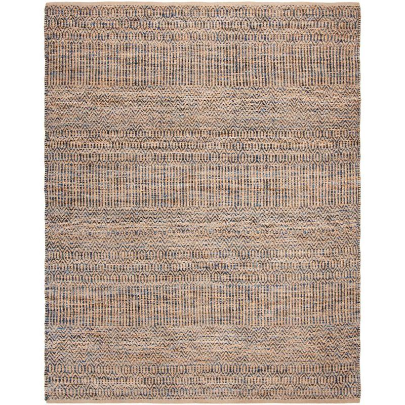 Blue 8' x 10' Reversible Synthetic Flat Woven Area Rug