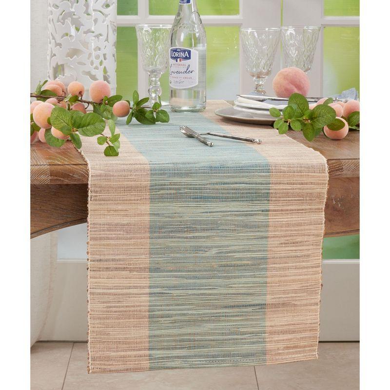 Saro Lifestyle Table Runner With Shimmering Banded Design