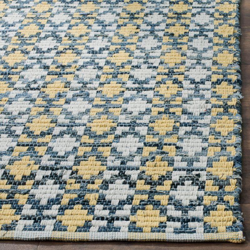 Gold Stripe Hand Woven Cotton Area Rug 59"x96"