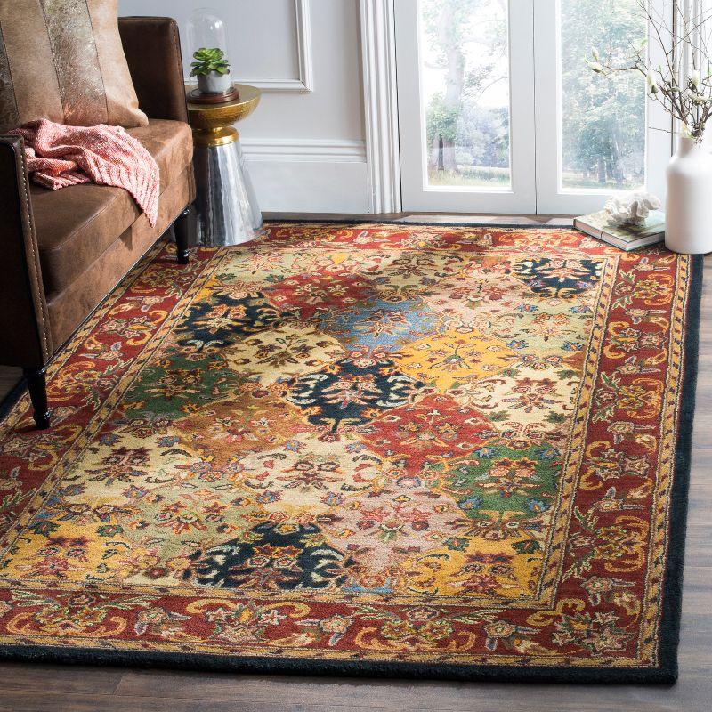 Heritage HG911 Hand Tufted Area Rug - Multi/Burgundy - 6'x9' - Safavieh.
