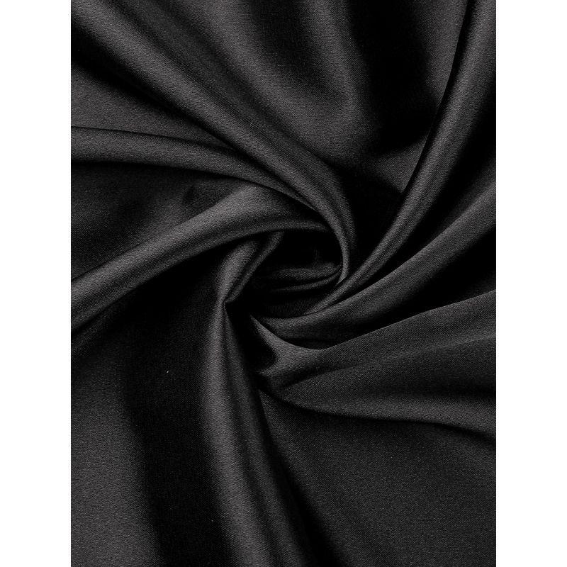 Agnes Orinda Women's Plus Size V Neck Sleeveless Cami Slip Satin Nightgowns Black 1X