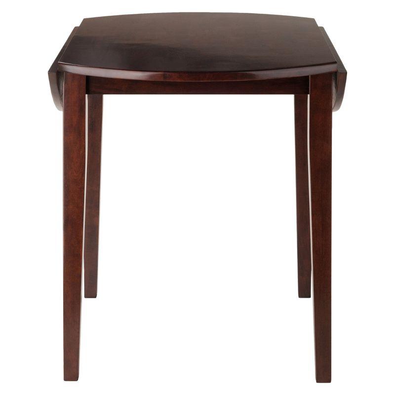 Winsome 36" Clayton Round Drop Leaf Dining Table Walnut: Hardwood Frame, Seats 4, Modern Style