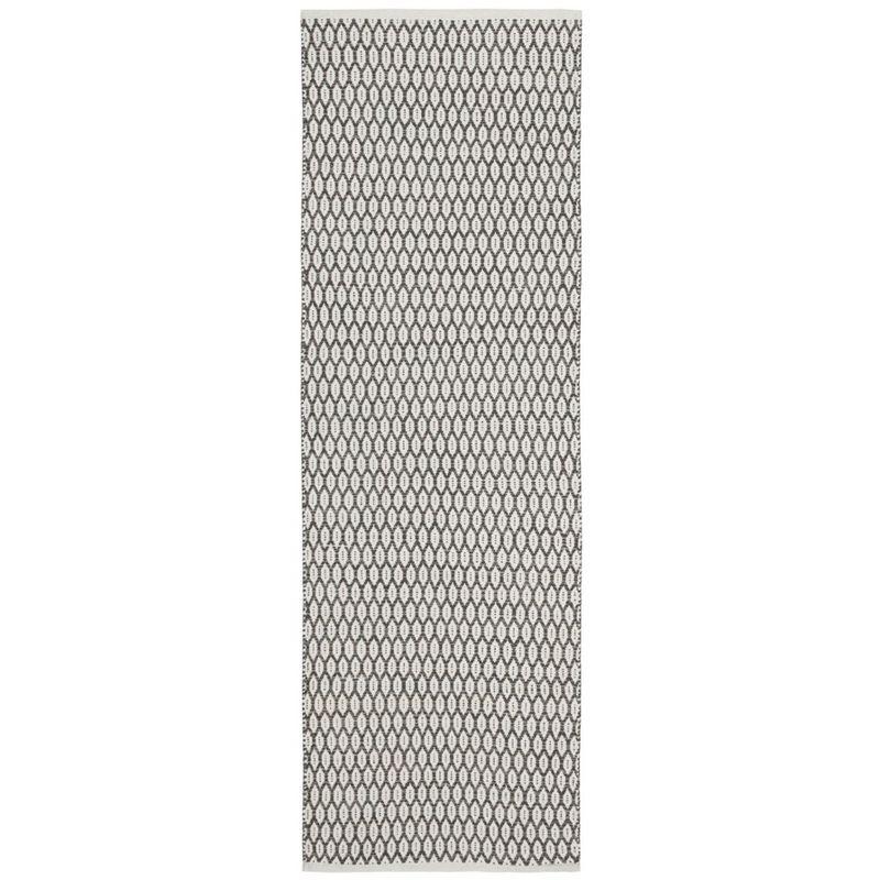 Montauk MTK608 Hand Woven Indoor Runner Rug - Charcoal/Ivory - 2'3"x7' - Safavieh