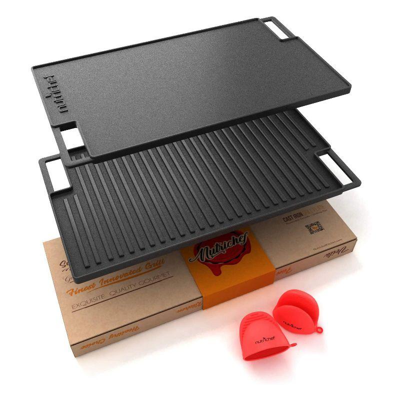NutriChef 10'' Non-Stick Cast Iron Griddle