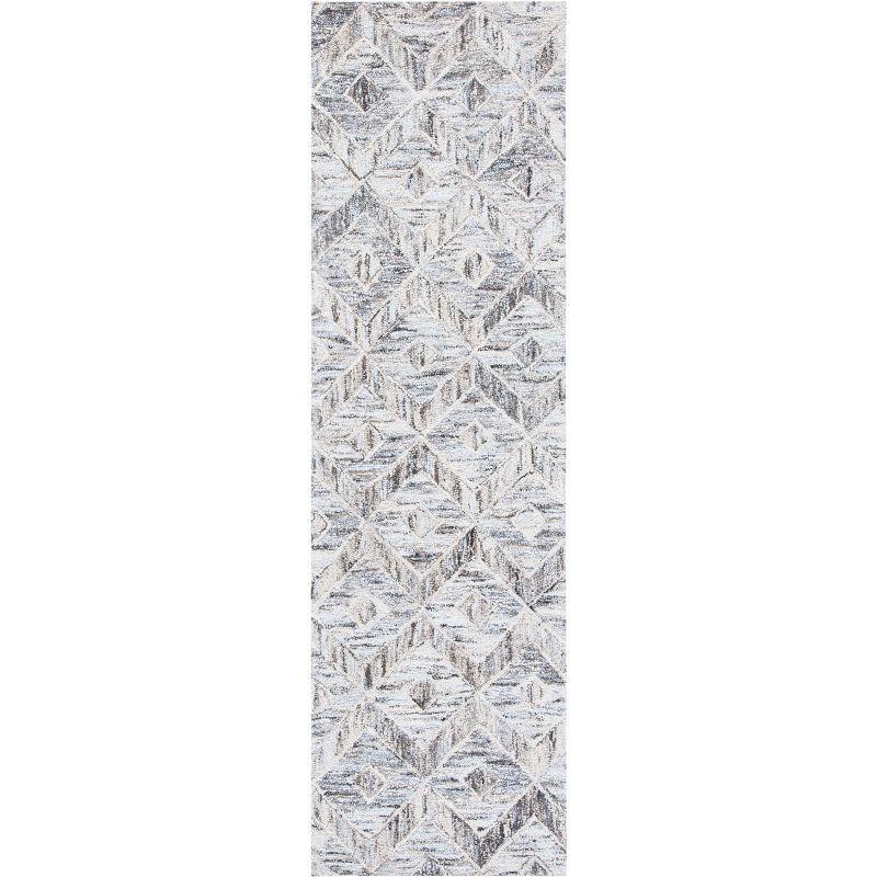 Abstract ABT631 Hand Tufted Runner Rug - Grey/Beige - 2'3"x8' - Safavieh.