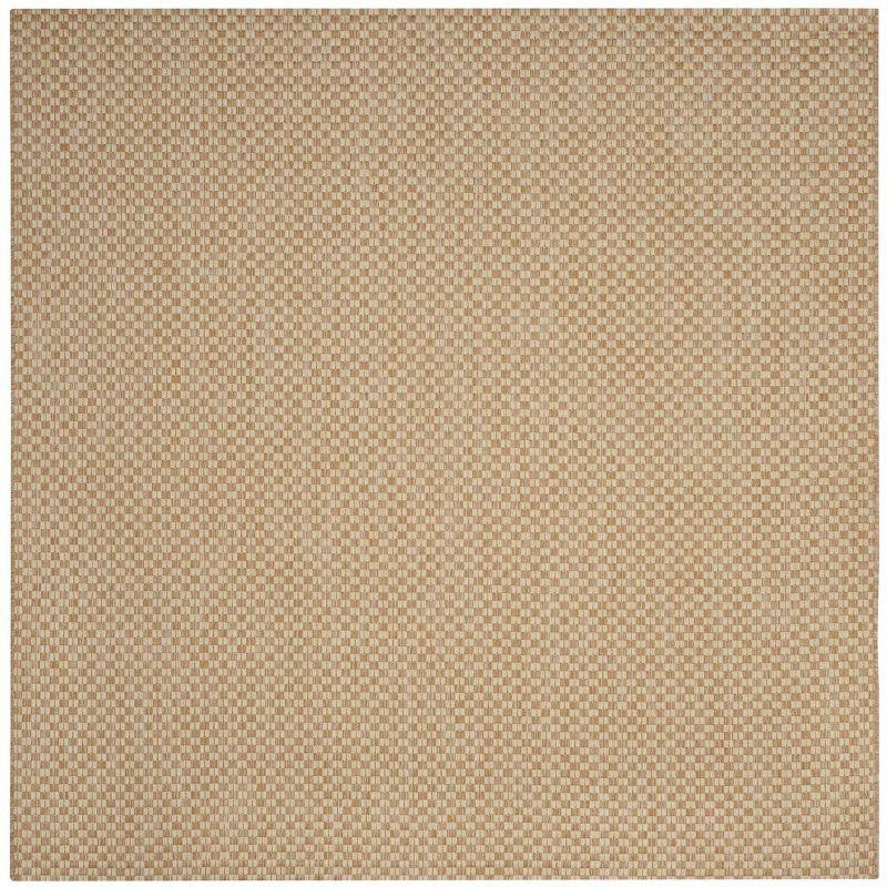 Courtyard CY8653 Power Loomed Indoor and Outdoor Area Rug - Natural/Cream - 9'x9' - Safavieh