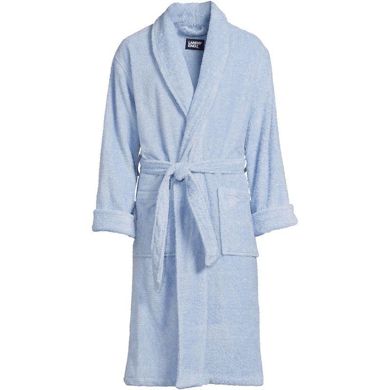 Lands' End Men's Calf Length Turkish Terry Robe