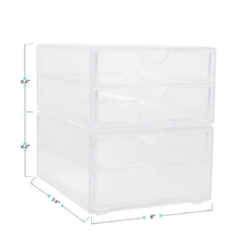 Thomas Martha Stewart Plastic Desktop Storage with Half Moon Opening Pullout Drawers