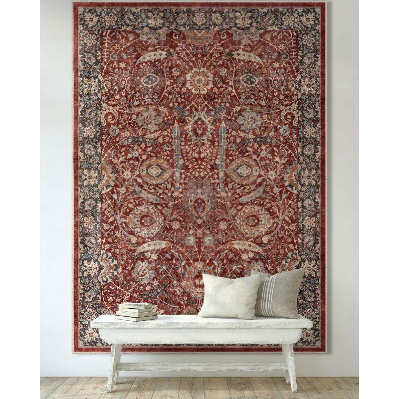 Asha Oriental Persian Flat-Weave Red Rug