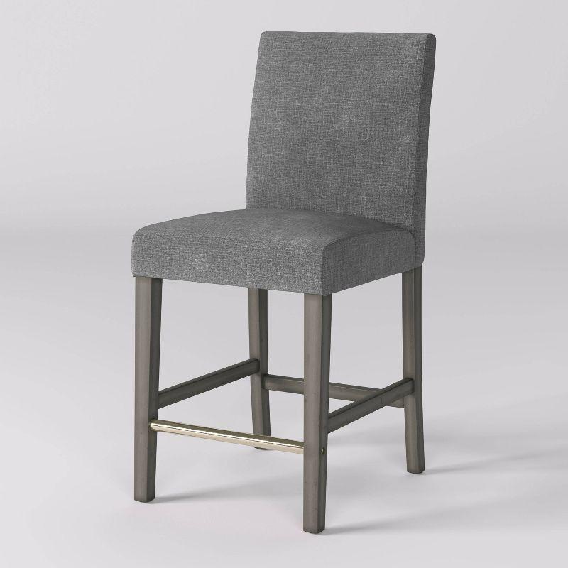 Laura Wooden Counter Height Barstool Gray - CorLiving