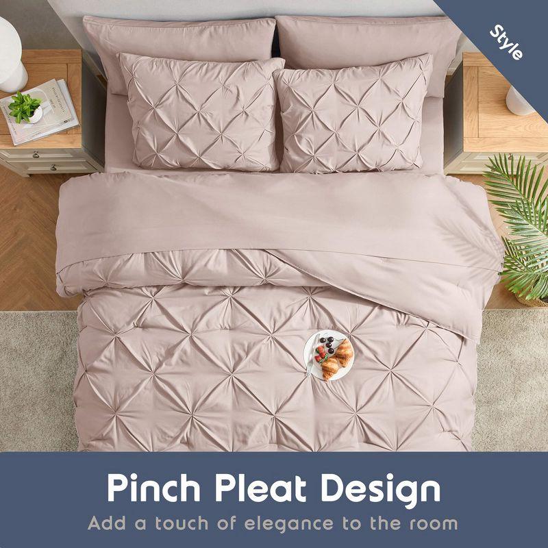 Nestl Bed in a Bag Pinch Pleat, 7 Piece Bedding Set