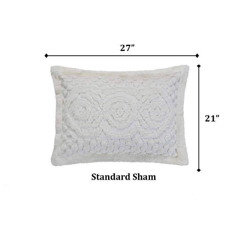 Better Trends Heirloom 100% Cotton Sham Machine Washable Pillow Cover with Medallion Pattern