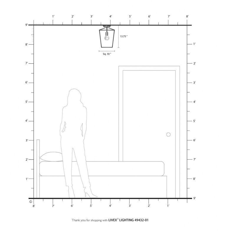 Lighting Lumens 10 Sq. inch 1 Light Convertible Lantern Pendant Lighting Fixture