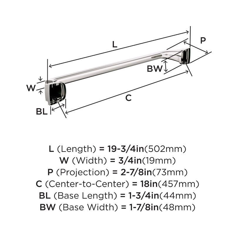 Polished Nickel Wall Mounted 18 Inch Towel Bar