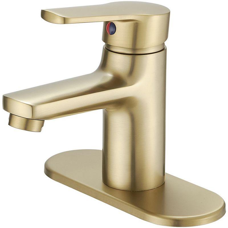 Single-Hole Single-handle Bathroom Faucet with Drain Assembly