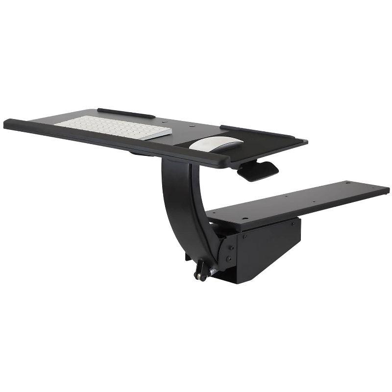 Mount-It! Full Motion Height Adjustable Under Desk Sit Stand Keyboard Tray & Mouse Drawer, 26.5 in