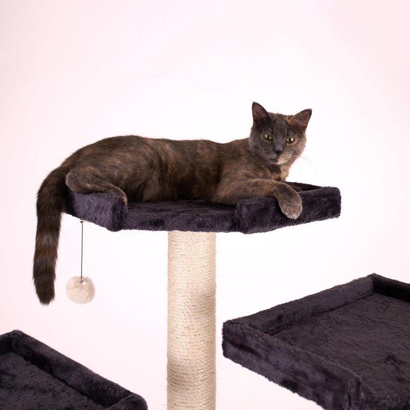 82 Inches Multi-Level Big Cat Tree. Tall Multi-Cats Tower with 2 Big Cat Condos A8202