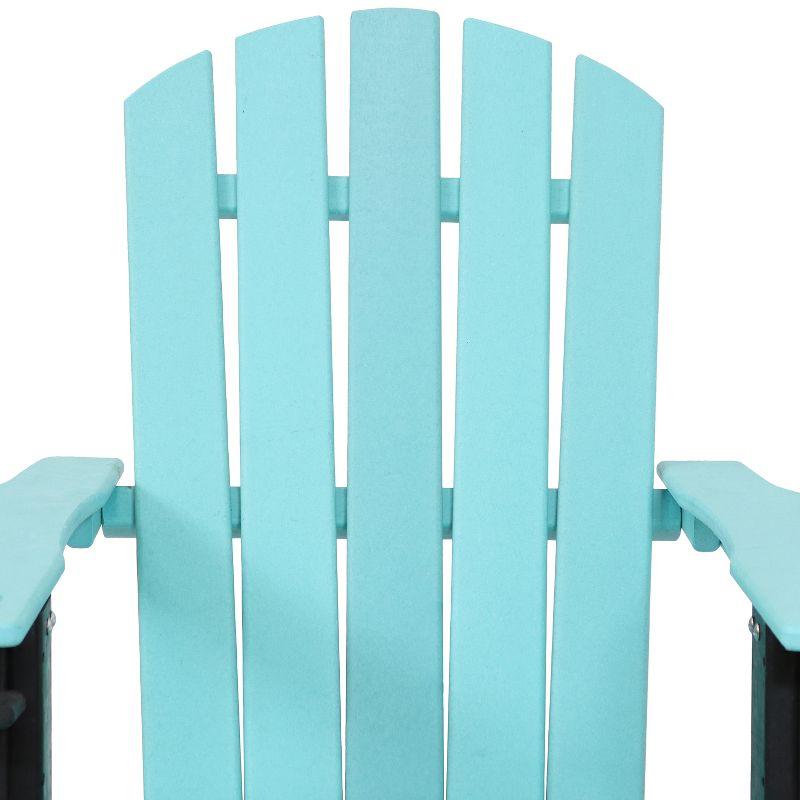 Sunnydaze Plastic All-Weather Heavy-Duty Outdoor Adirondack Chair with Drink Holder