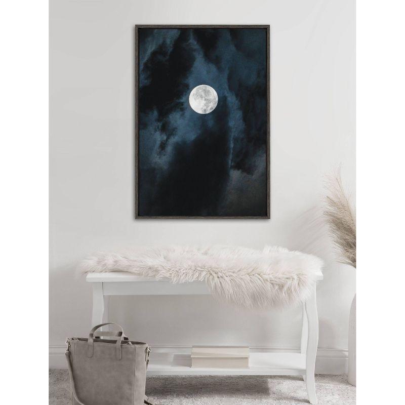 Kate & Laurel All Things Decor 23"x33" Sylvie Driftless Moon Art by Pete Olsen: Serene Home Decor