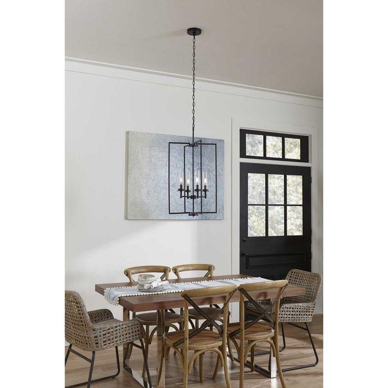 Progress Lighting Kellwyn 4-Light Foyer Pendant, Brushed Nickel, Clear Glass