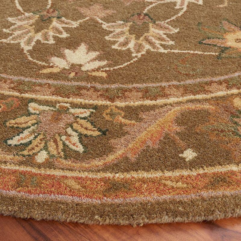 Antiquity AT52 Hand Tufted Indoor Area Rug - Olive/Gold - 3'6" Round - Safavieh