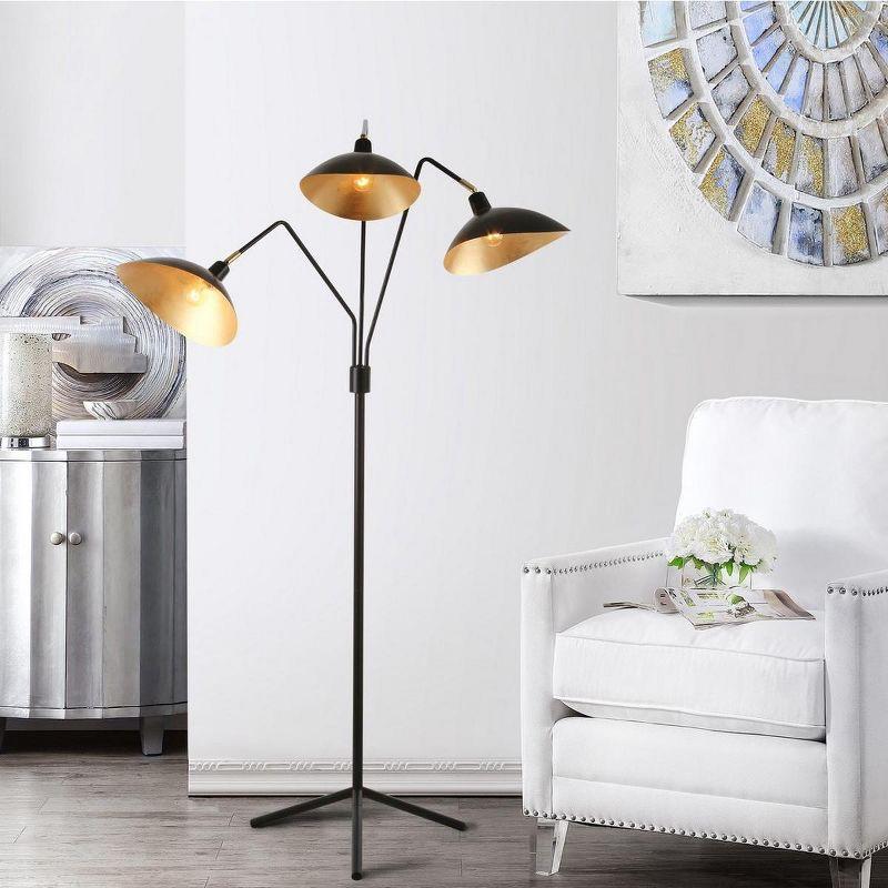 Iris 69.5 Inch H Floor Lamp - Black - Safavieh