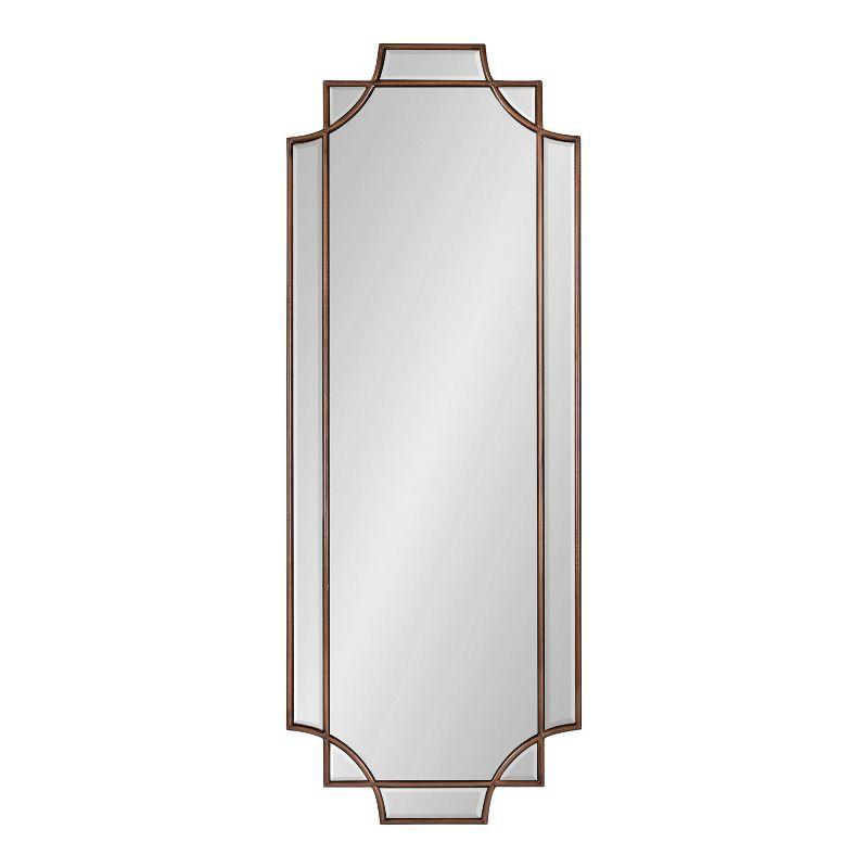 Elegant Minuette Full-Length 16x42 Bronze Wood Framed Mirror