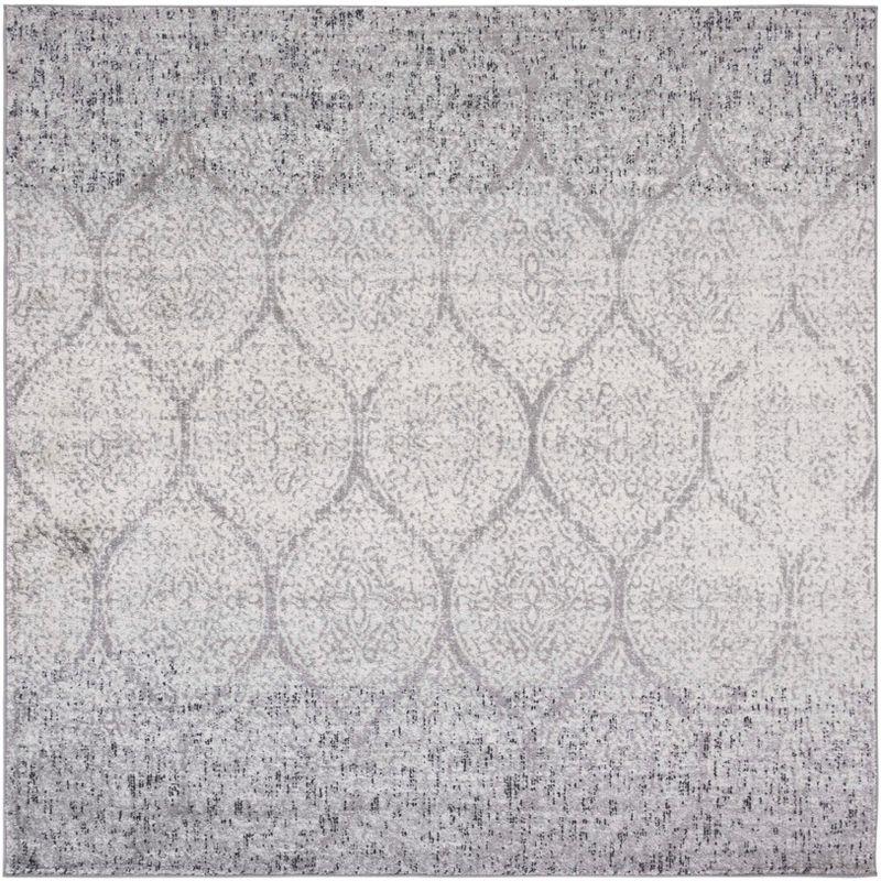 Madison MAD604 Power Loomed Indoor Area Rug - Grey/Ivory - 9'x9' - Safavieh
