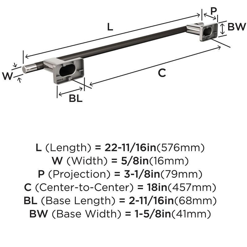 Amerock Esquire Wall Mounted Towel Bar