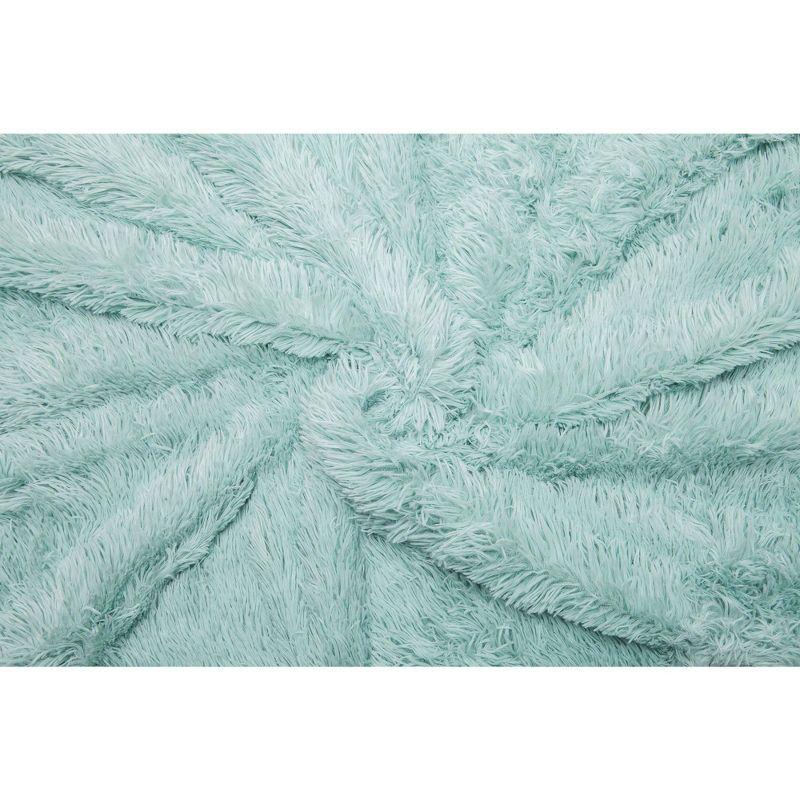 Chanasya Solid Faux Long Fur Fuzzy Throw Blanket