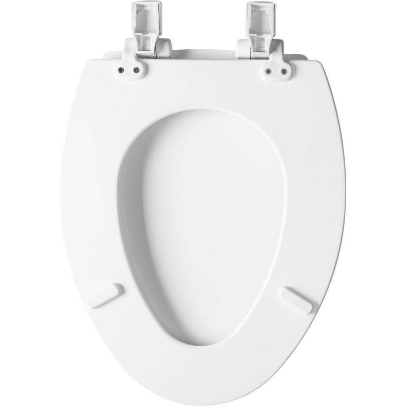 Kendall Never Loosens Enameled Wood Toilet Seat with Easy Cleaning Whisper Close White - Mayfair by Bemis