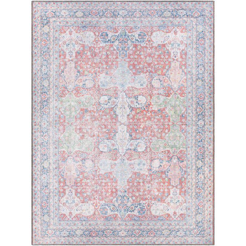 Alanya Traditional Machine Washable Rug Red - Artistic Weavers