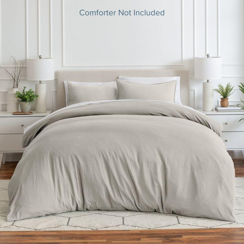 Bare Home Washed Microfiber Duvet Cover Set