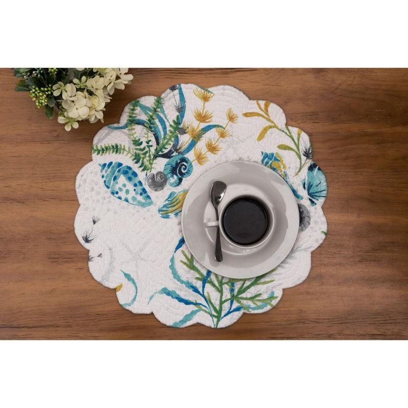 C&F Home Marlowe Sound Round Cotton Placemat Machine Washable Set of 6