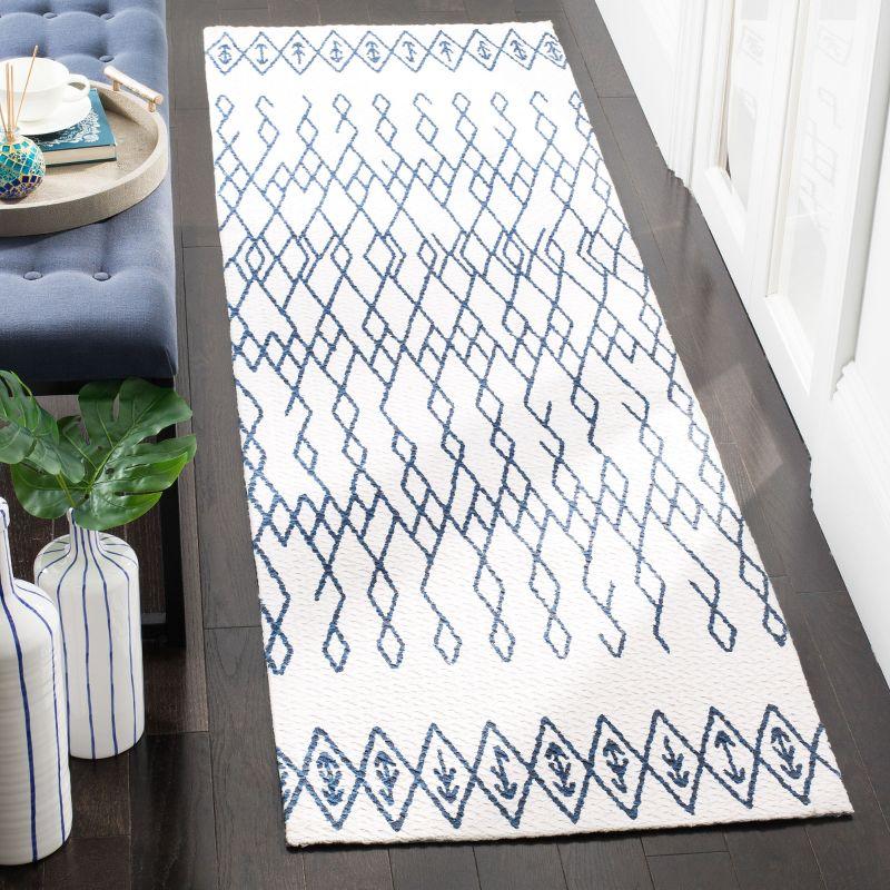 Cedar Brook CDR501 Loomed Indoor Area Rug - Ivory/Navy - 2'6"x4' - Safavieh